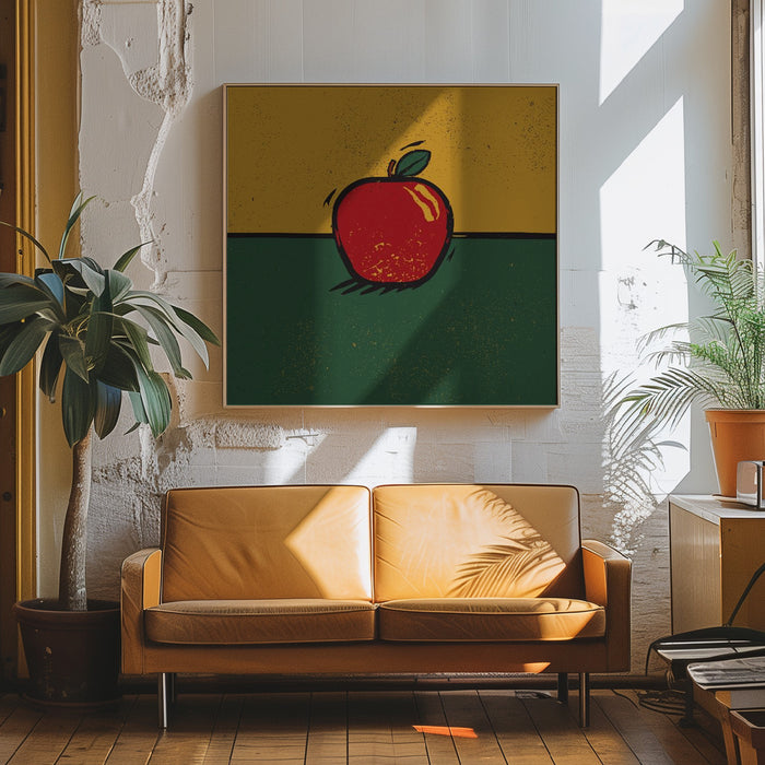 Apple Square Canvas Art Print