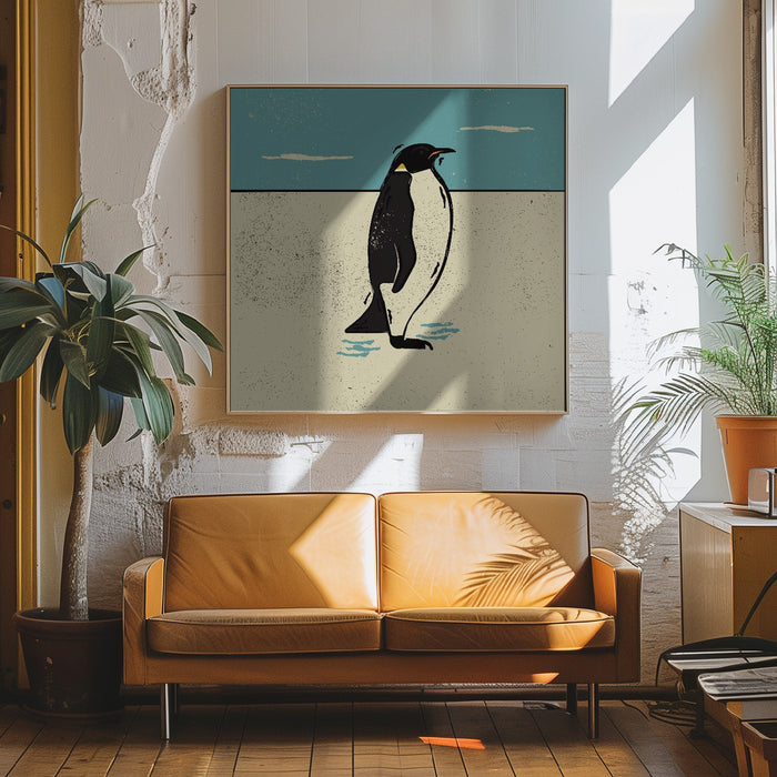 Penguin Square Canvas Art Print