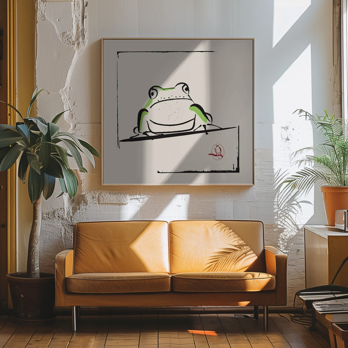 Frog Square Canvas Art Print