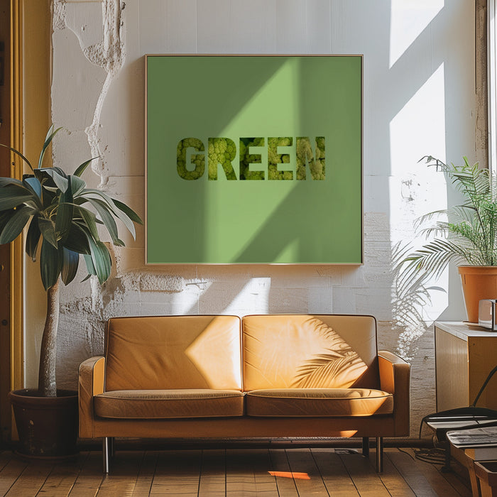 Green Square Canvas Art