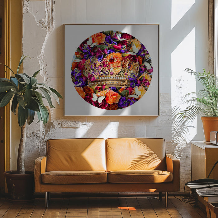 Destiny Blooms &amp; Crown Square Canvas Art