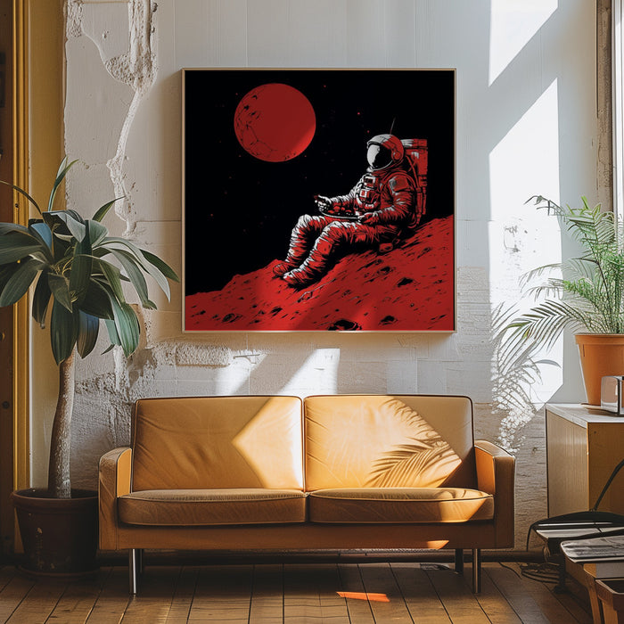 Moon 2 Square Canvas Art Print