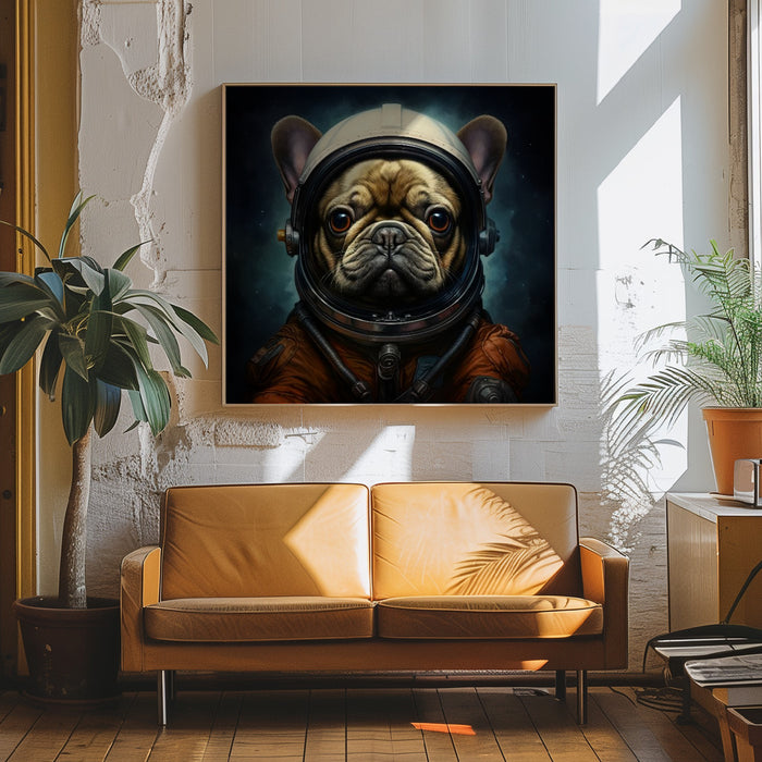 A Dog 2 Square Canvas Art Print