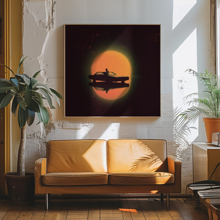 NightDrive Square Canvas Art Print