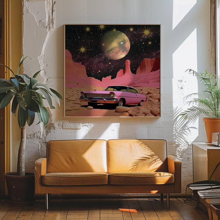 SpaceRide 3.0 Square Canvas Art Print