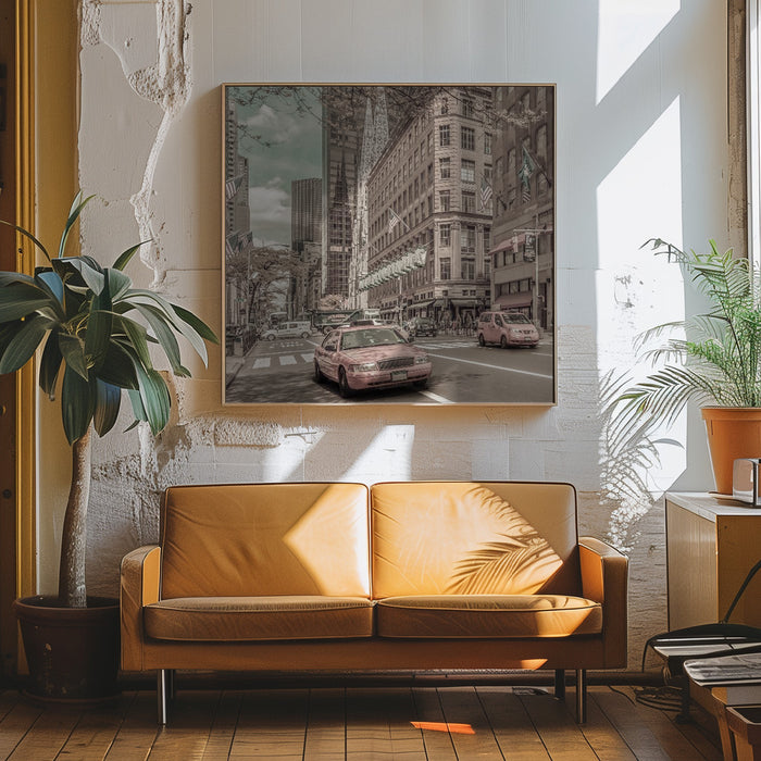 MANHATTAN 5th Avenue | urban vintage style Square Canvas Art Print