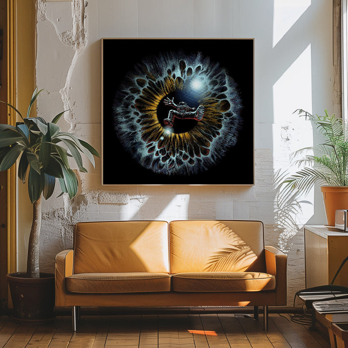 Lost In Your Eye Cosmic Square Canvas Art