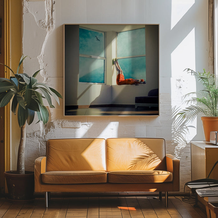 room with a view Square Canvas Art Print