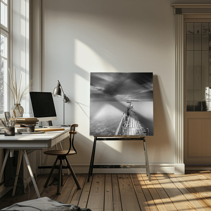 Long Pier Square Canvas Art