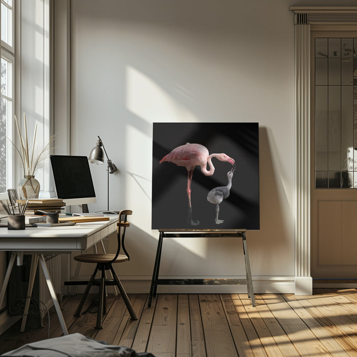 Become pink Square Canvas Art