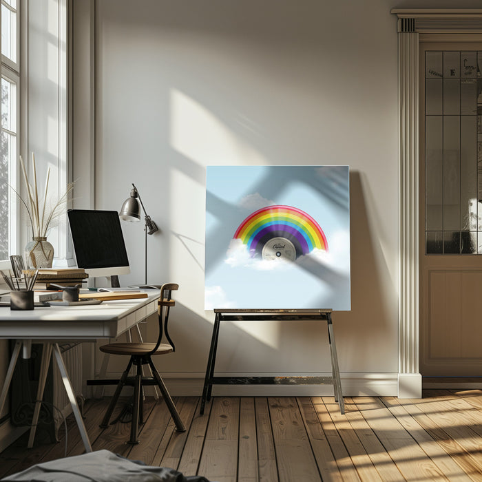 Over the Rainbow Square Canvas Art Print
