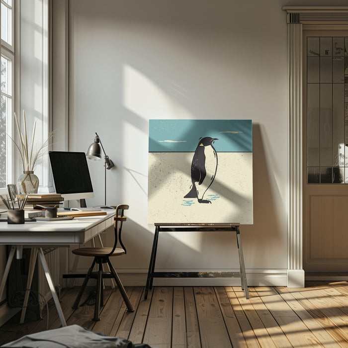 Penguin Square Canvas Art Print