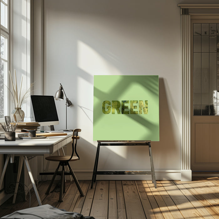 Green Square Canvas Art