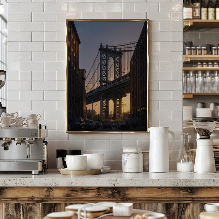 Manhattan Bridge Dumbo Brooklyn Framed Art Modern Wall Decor