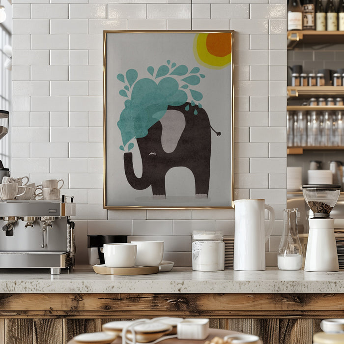 Funny elephant Framed Art Modern Wall Decor