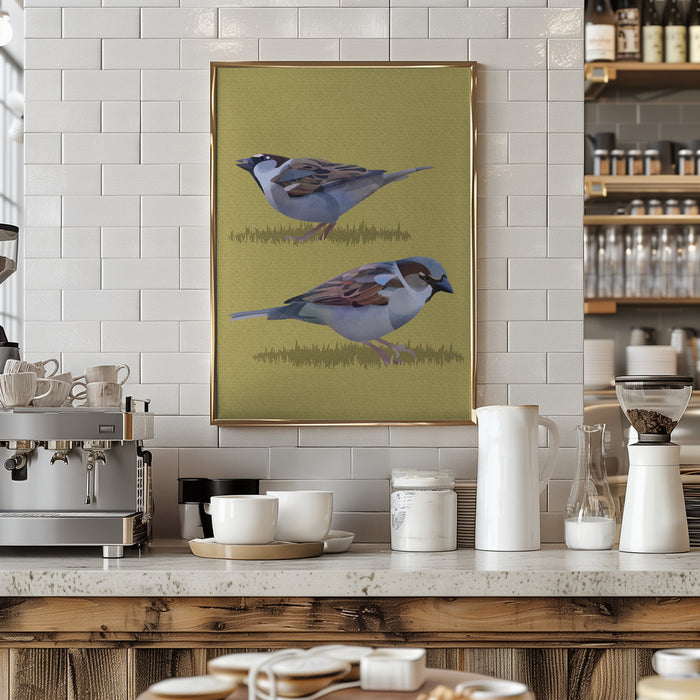 Sparrows Framed Art Wall Decor