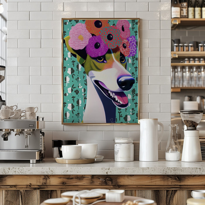 Gorgeous Greyhound Framed Art Modern Wall Decor