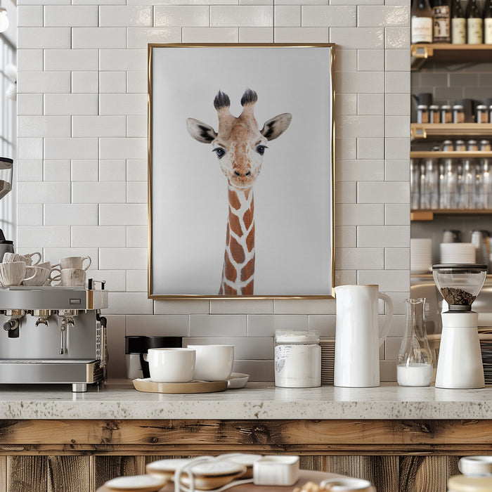 Baby Giraffe Framed Art Modern Wall Decor