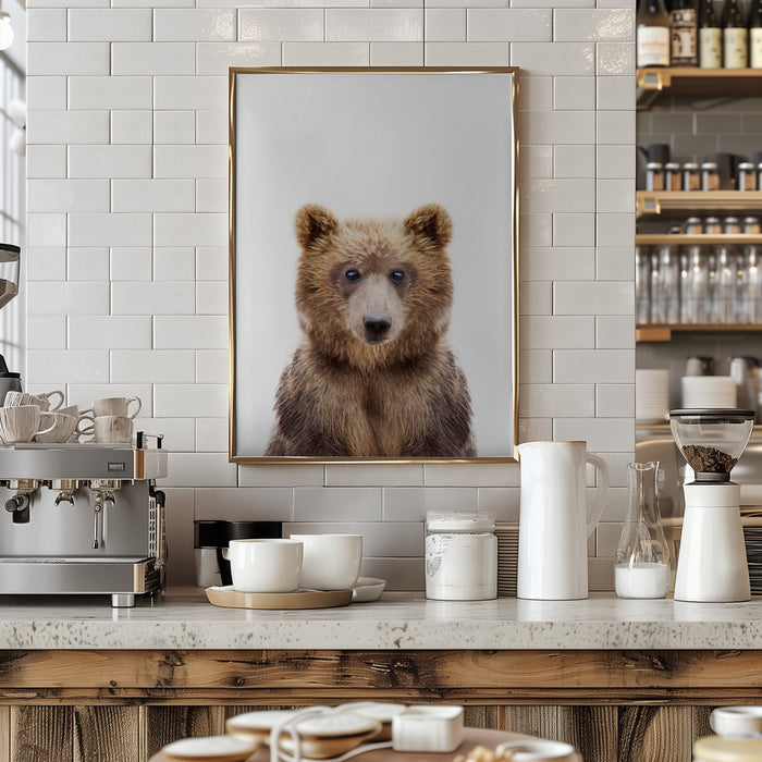 Baby Bear Framed Art Modern Wall Decor