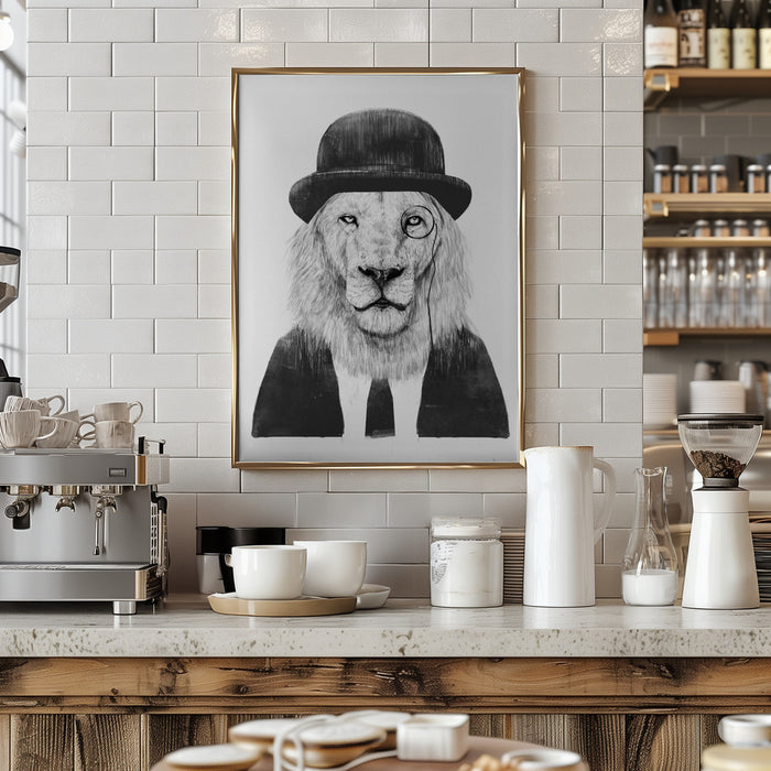 Sir Lion Framed Art Modern Wall Decor