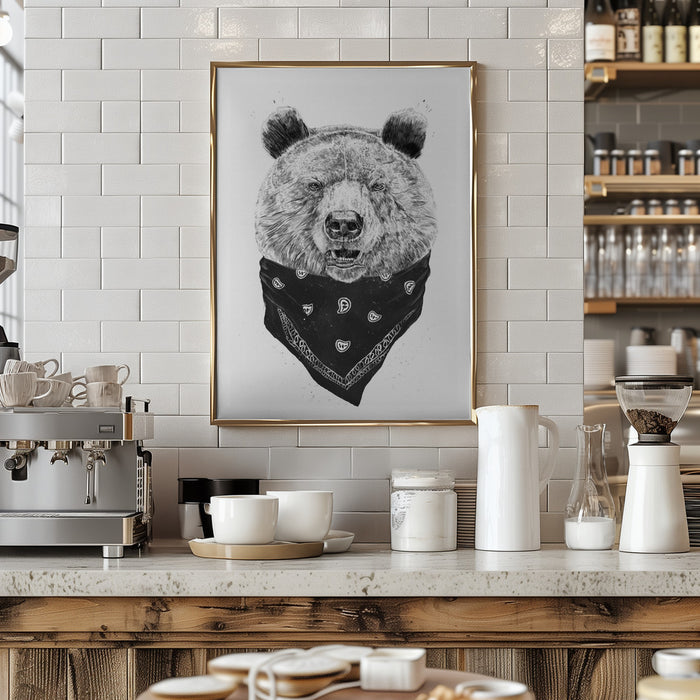 Wild bear Framed Art Modern Wall Decor