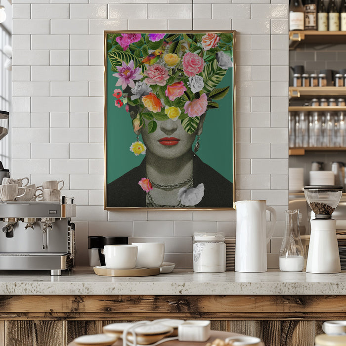 Floral Frida Framed Art Wall Decor