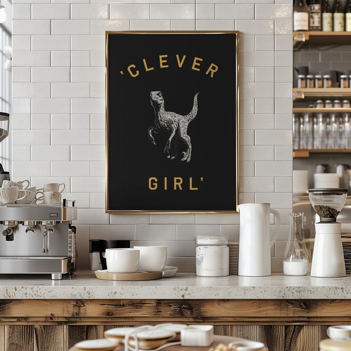 Clever Girl   Dark Print Framed Art Wall Decor