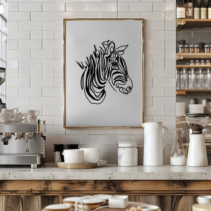 The Zebra Framed Art Wall Decor