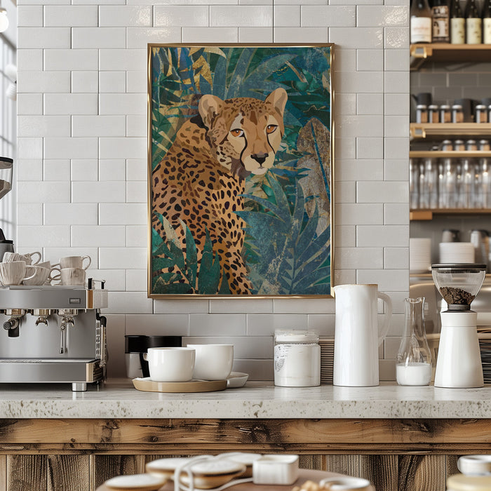 Cheetah In the Jungle 2 Framed Art Modern Wall Decor