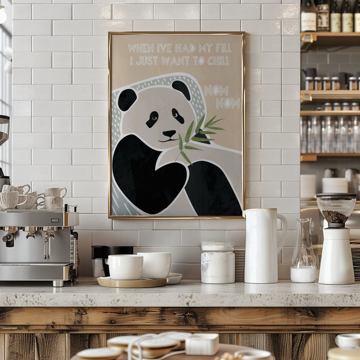 Children's panda typography Framed Art Modern Wall Decor