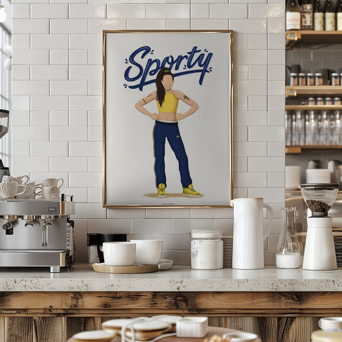 Sporty Spice Framed Art Modern Wall Decor