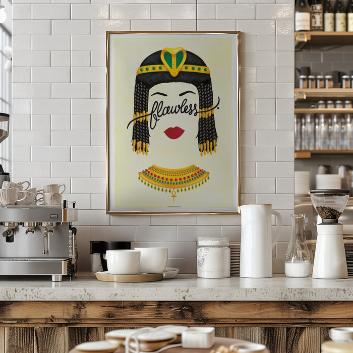 Flawless Cleopatra Framed Art Modern Wall Decor