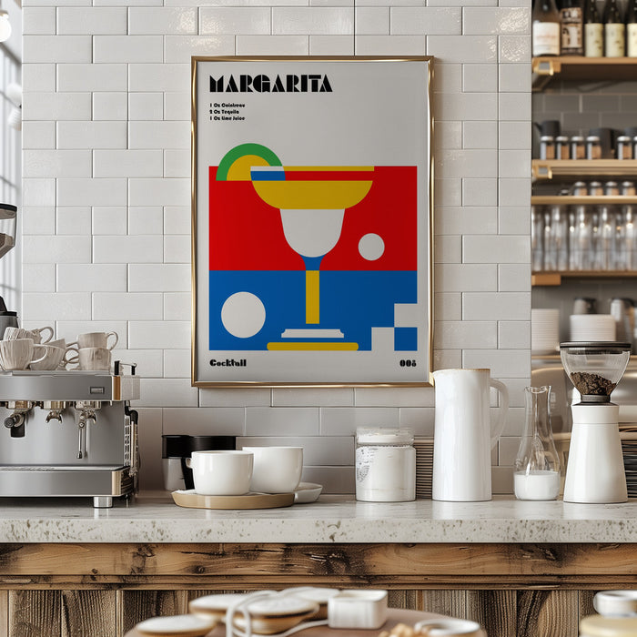 Margarita Bauhaus Cocktail Framed Art Modern Wall Decor