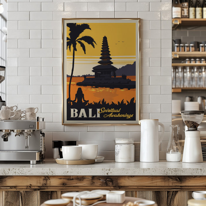 Bali Travel Print Framed Art Modern Wall Decor