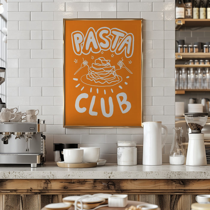 Pasta Club Framed Art Modern Wall Decor