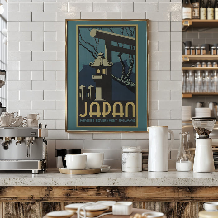 Japan - Japanese Government Railways Framed Art Modern Wall Decor