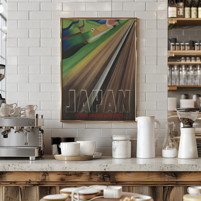 Japan - Japanese Government Railways Framed Art Modern Wall Decor