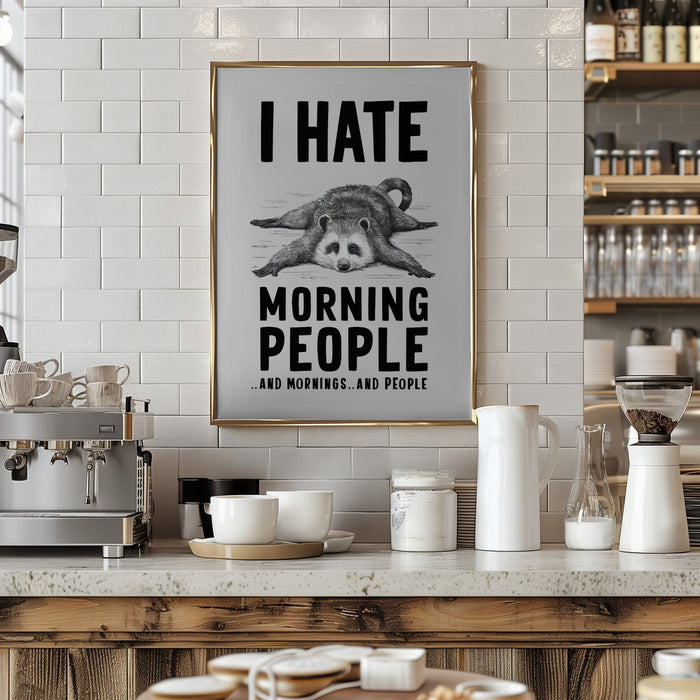 I Hate Morning People Framed Art Modern Wall Decor