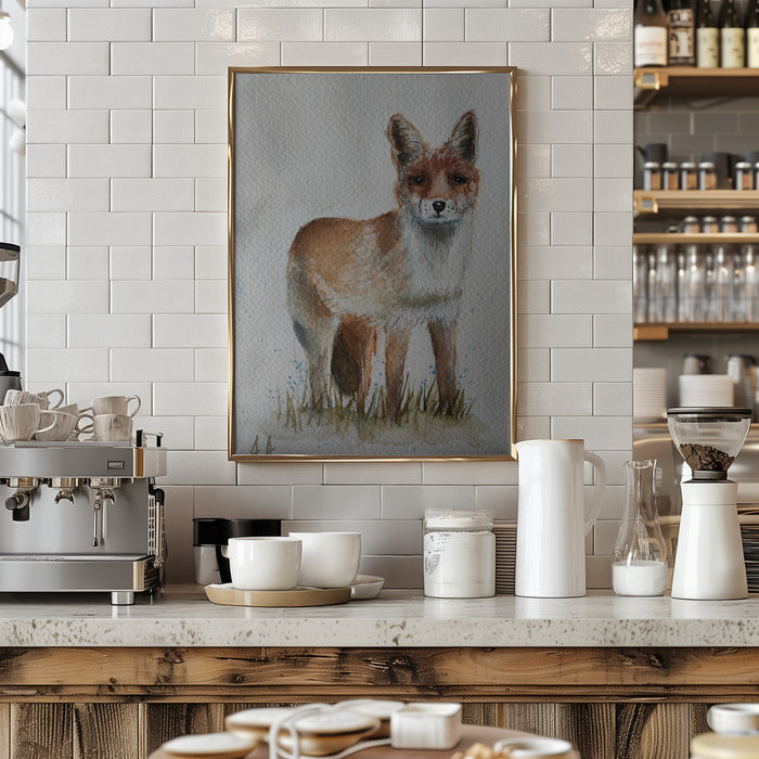 Fox Framed Art Modern Wall Decor