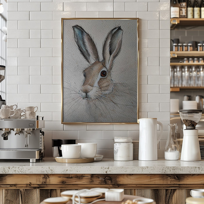 Hare Framed Art Wall Decor