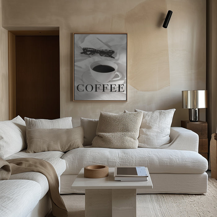 Coffee in Bed Framed Art Modern Wall Decor