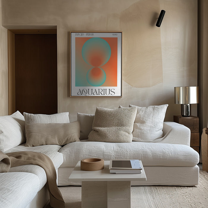 Aquarius Framed Art Modern Wall Decor