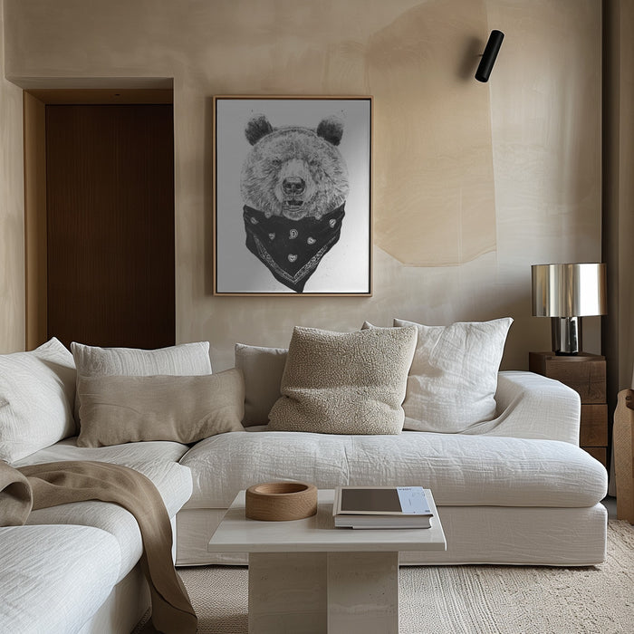 Wild bear Framed Art Modern Wall Decor