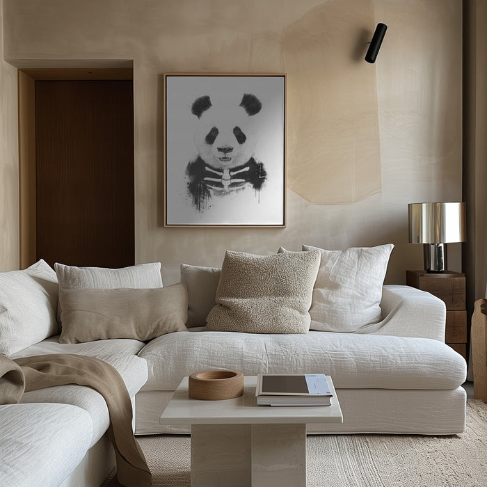 Zombie Panda Framed Art Modern Wall Decor