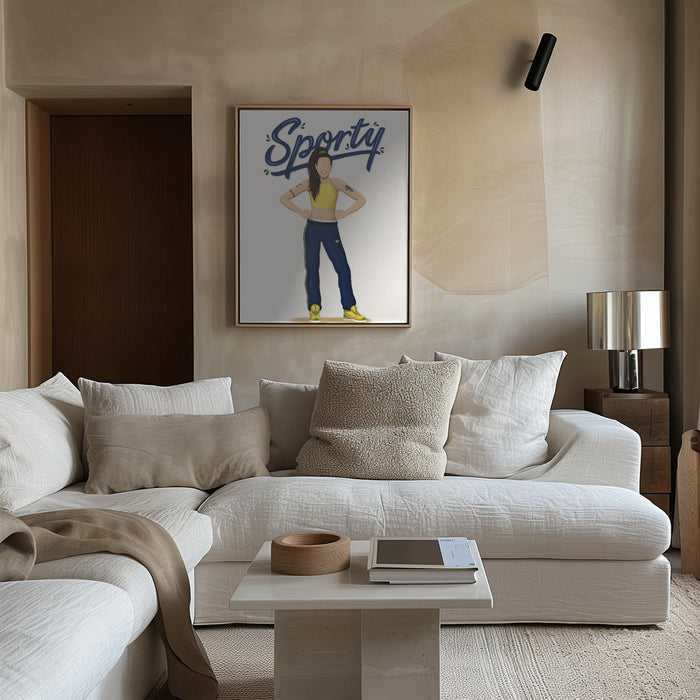 Sporty Spice Framed Art Modern Wall Decor