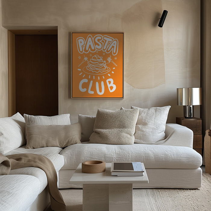 Pasta Club Framed Art Modern Wall Decor