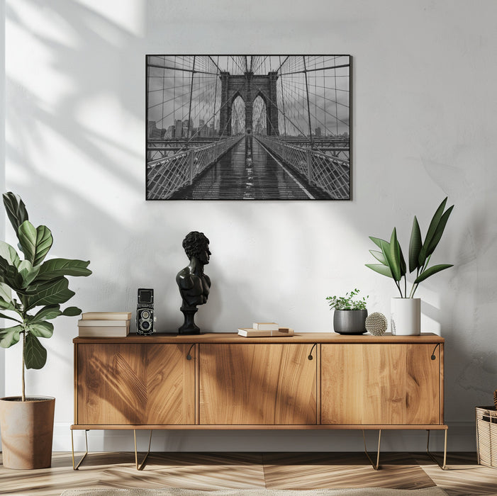 Brooklyn Bridge Landscape Framed Art