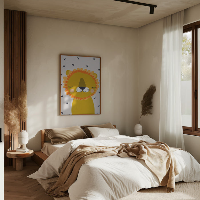 Little Lion Framed Art Modern Wall Decor