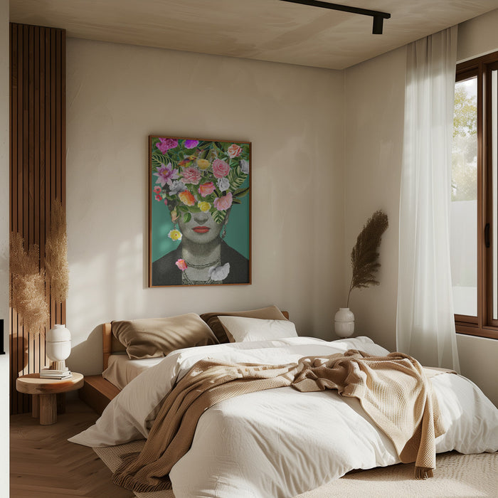 Floral Frida Framed Art Wall Decor