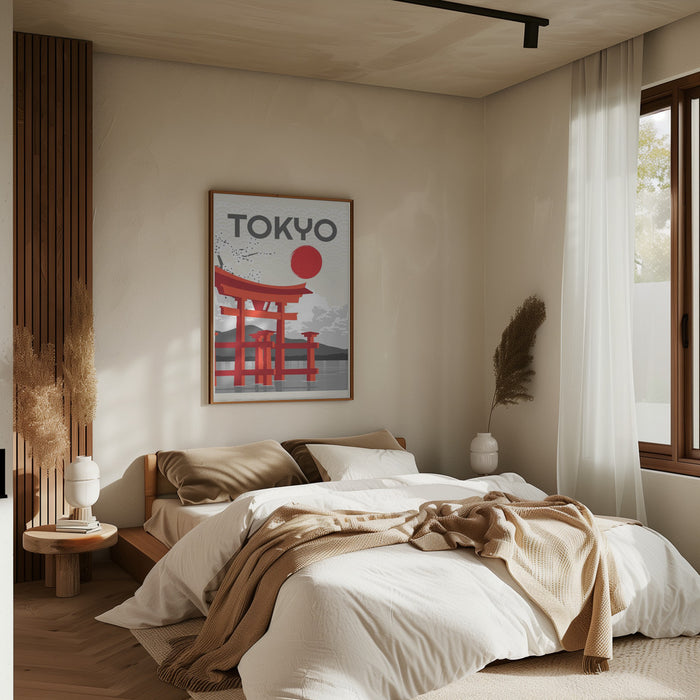 Kyoto Sun Framed Art Modern Wall Decor